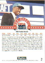 1994 SkyBox USA #2 Alonzo Mourning/NBA Rookie back image