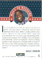 1994 SkyBox USA #6 Alonzo Mourning/Magic On back image