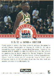 1994 SkyBox USA #15 Shawn Kemp/Best Game back image