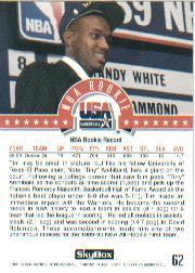 1994 SkyBox USA #62 Tim Hardaway/NBA Rookie back image