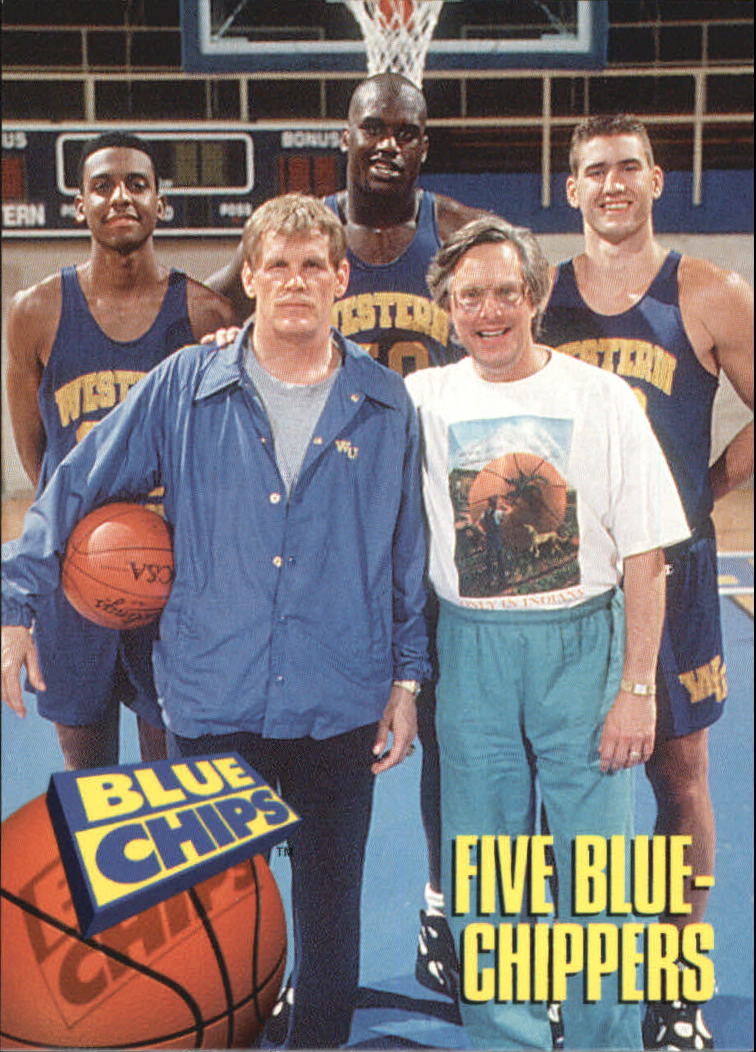 1994 SkyBox Premium Blue Chips #82 Five Blue-Chippers/Penny Hardaway/Shaquille O'Neal/Matt Nover/Nick Nolte/William Friedkin