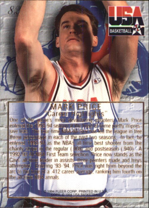 1994 Flair USA #82 Mark Price/Career Highlights back image