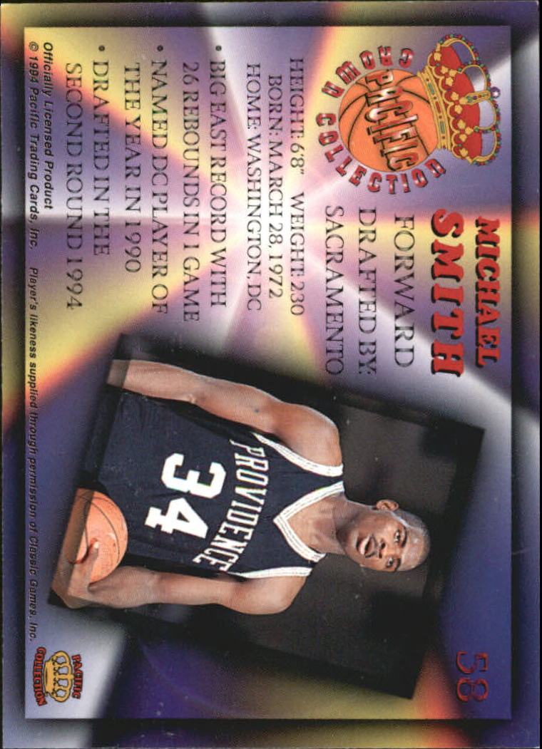 1994 Pacific Prisms #58 Michael Smith back image