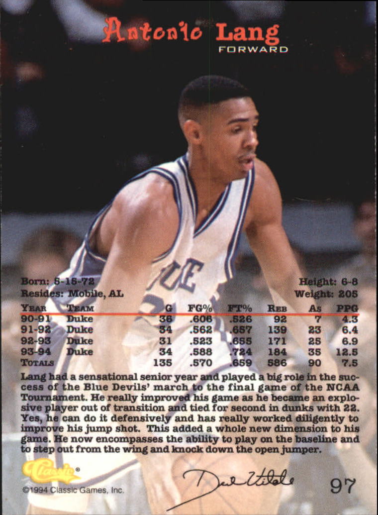 B1608- 1994 Classic Basketball #s 1-105 +Inserts -You Pick- 15+ FREE US SHIP - Picture 383 of 398
