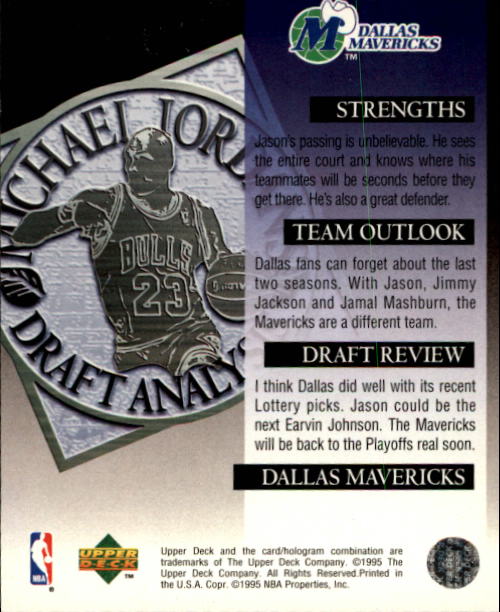 1994-95 Upper Deck #186 Jason Kidd DA back image