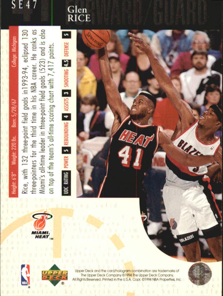 1994-95 Upper Deck Basketball Special Edition Insert Singles - You Chose - Bild 93 von 339