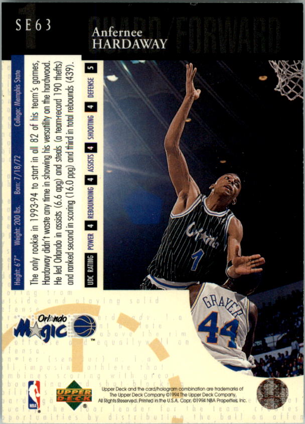 1994-95 Upper Deck Special Edition #63 Anfernee Hardaway