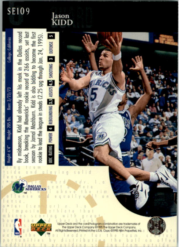 1994-95 Upper Deck Special Edition #109 Jason Kidd back image