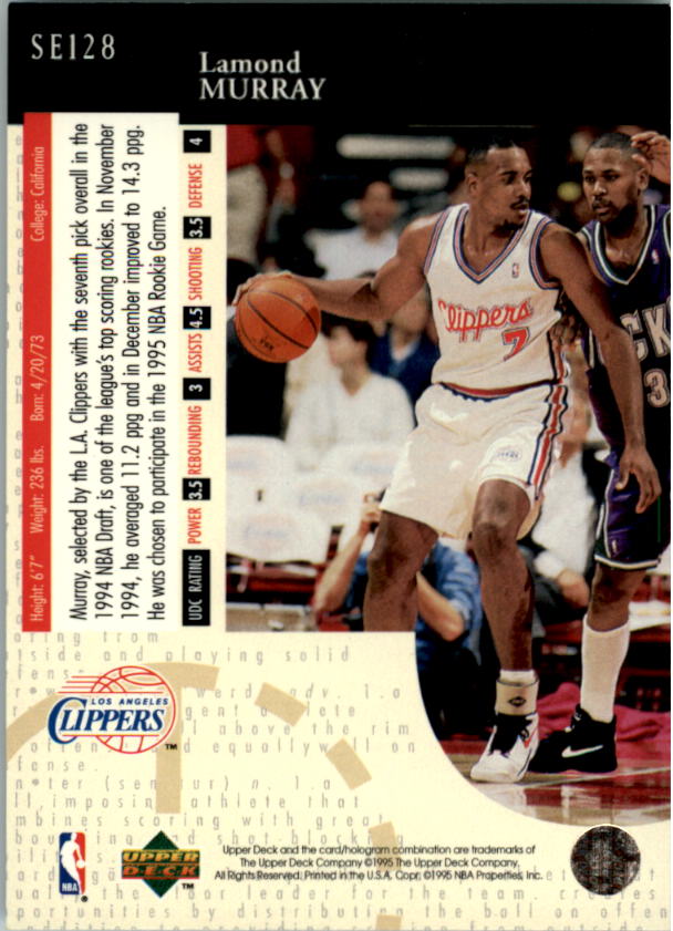 1994-95 Upper Deck Special Edition #128 Lamond Murray back image