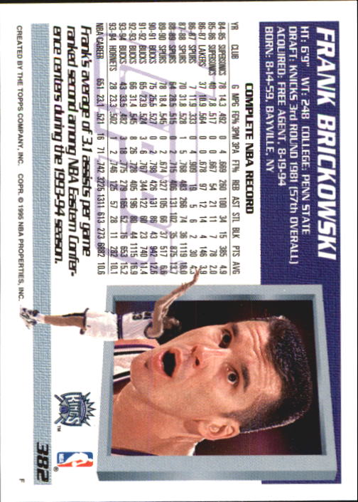Sports Card Back