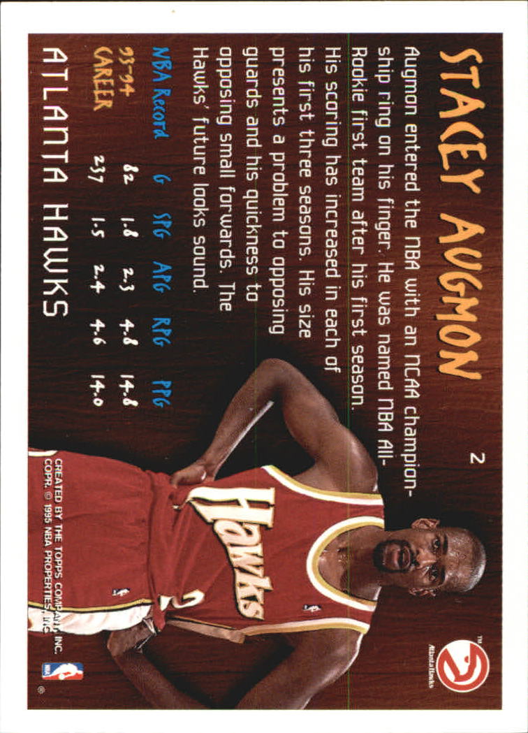 1994-95 Topps Franchise/Futures #2 Stacey Augmon back image
