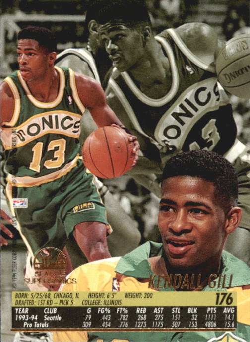 1994-95 Ultra #176 Kendall Gill back image