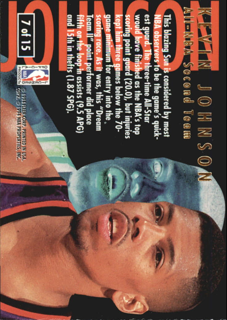 1994-95 Ultra All-NBA #7 Kevin Johnson back image