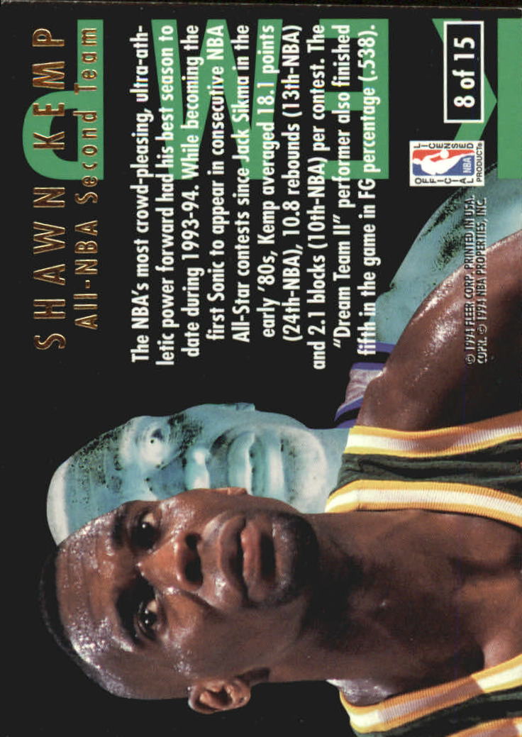 1994-95 Ultra All-NBA #8 Shawn Kemp back image