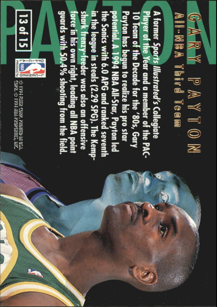 1994-95 Ultra All-NBA #13 Gary Payton back image