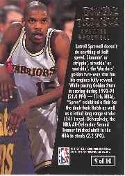 1994-95 Ultra Double Trouble #9 Latrell Sprewell back image