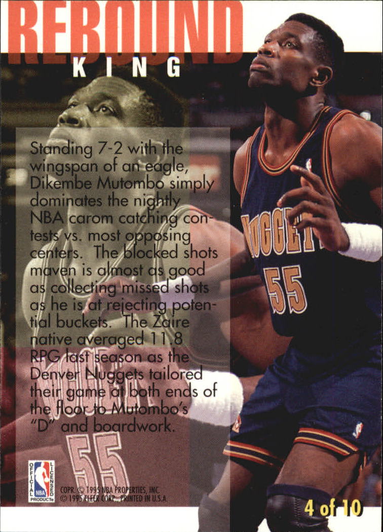 1994-95 Ultra Rebound Kings #4 Dikembe Mutombo back image