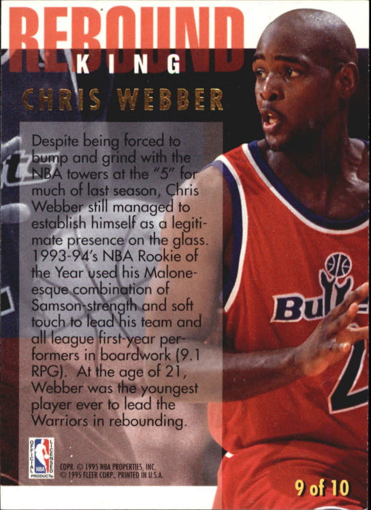 1994-95 Ultra Rebound Kings #9 Chris Webber back image