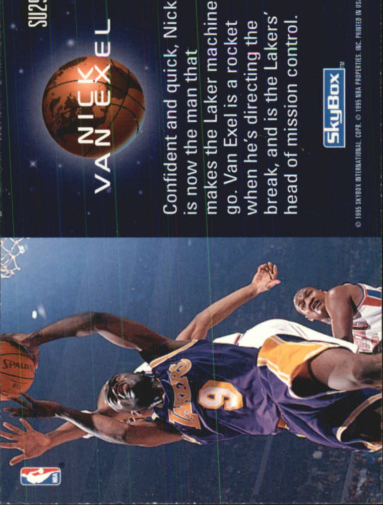 1994-95 SkyBox Premium Slammin' Universe #SU29 Nick Van Exel back image