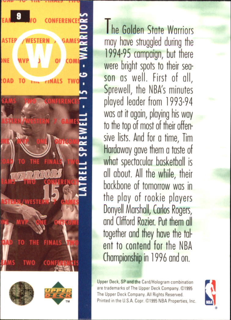 1994-95 SP Championship #9 Latrell Sprewell RF back image