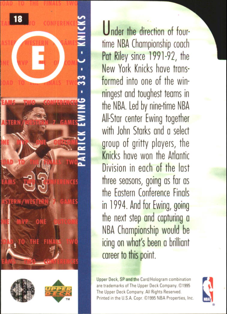 1994-95 SP Championship Die Cuts #18 Patrick Ewing RF