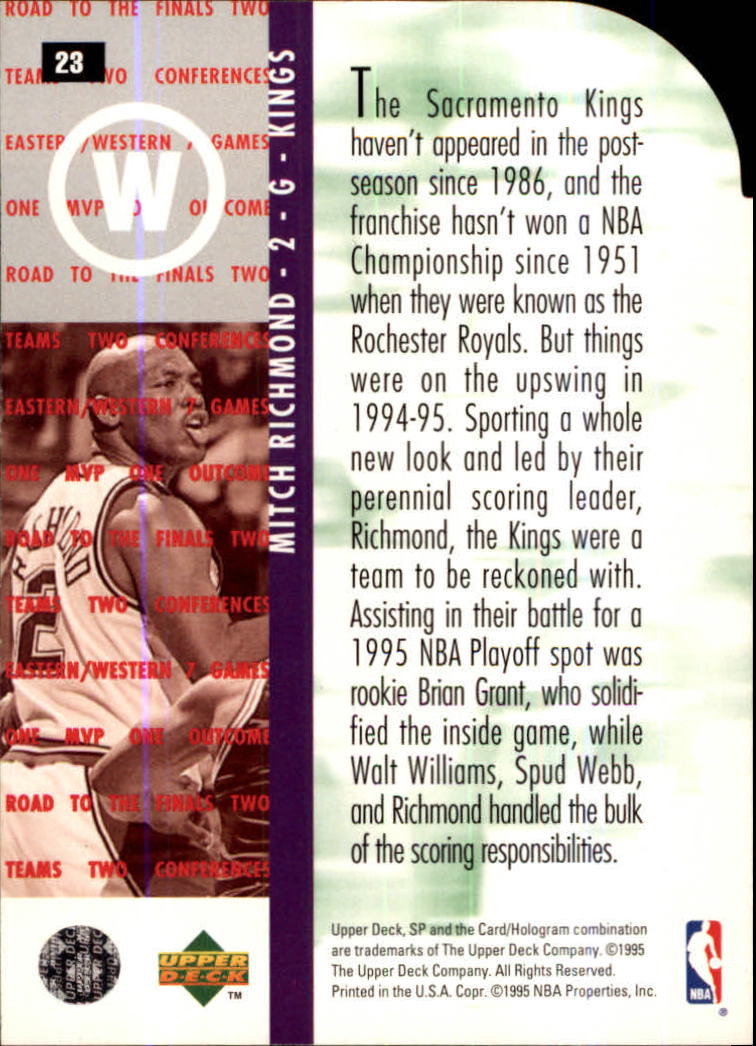 1994-95 SP Championship Die Cuts #23 Mitch Richmond RF back image