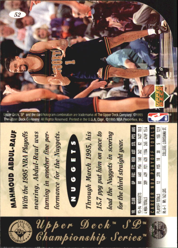 1994-95 SP Basketball Championship Die Cuts Singles - You Choose - Picture 45 of 191