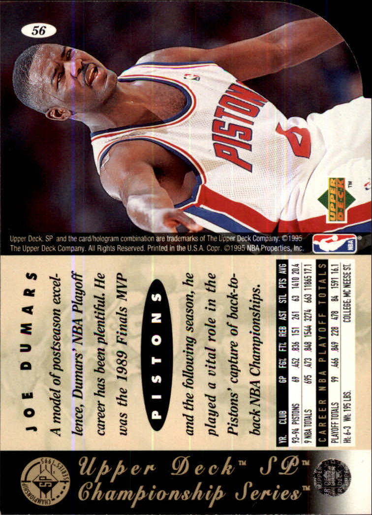 1994-95 SP Basketball Championship Die Cuts Singles - You Choose - Picture 53 of 191