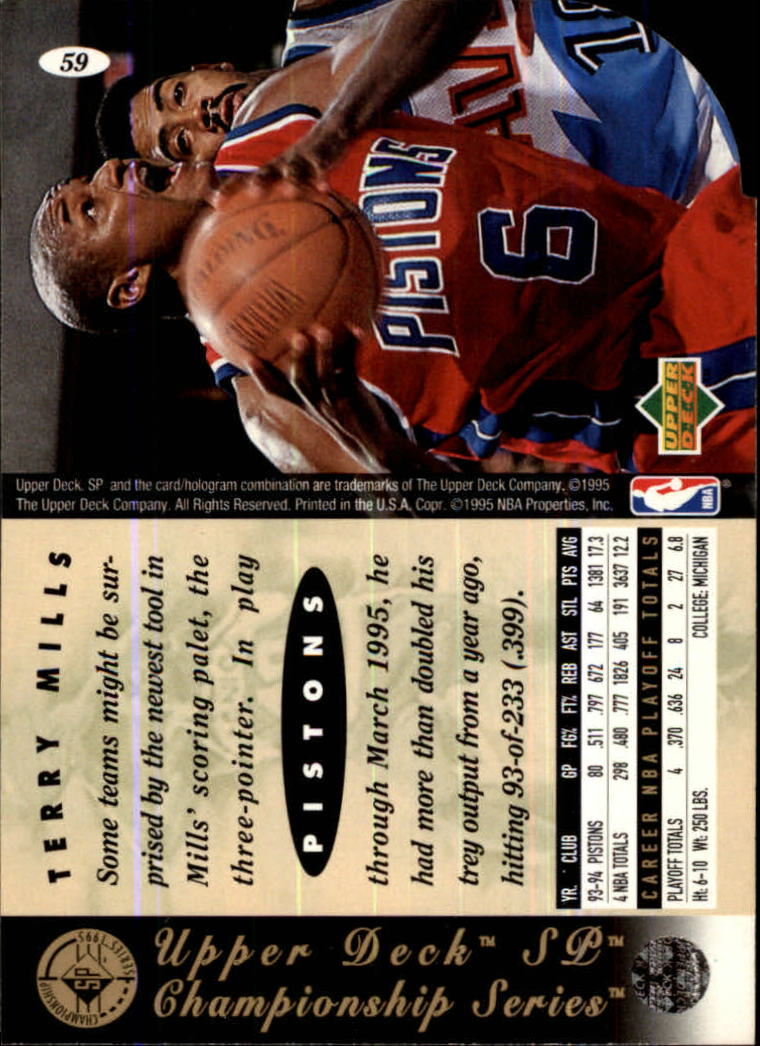 1994-95 SP Basketball Championship Die Cuts Singles - You Choose - Picture 57 of 191
