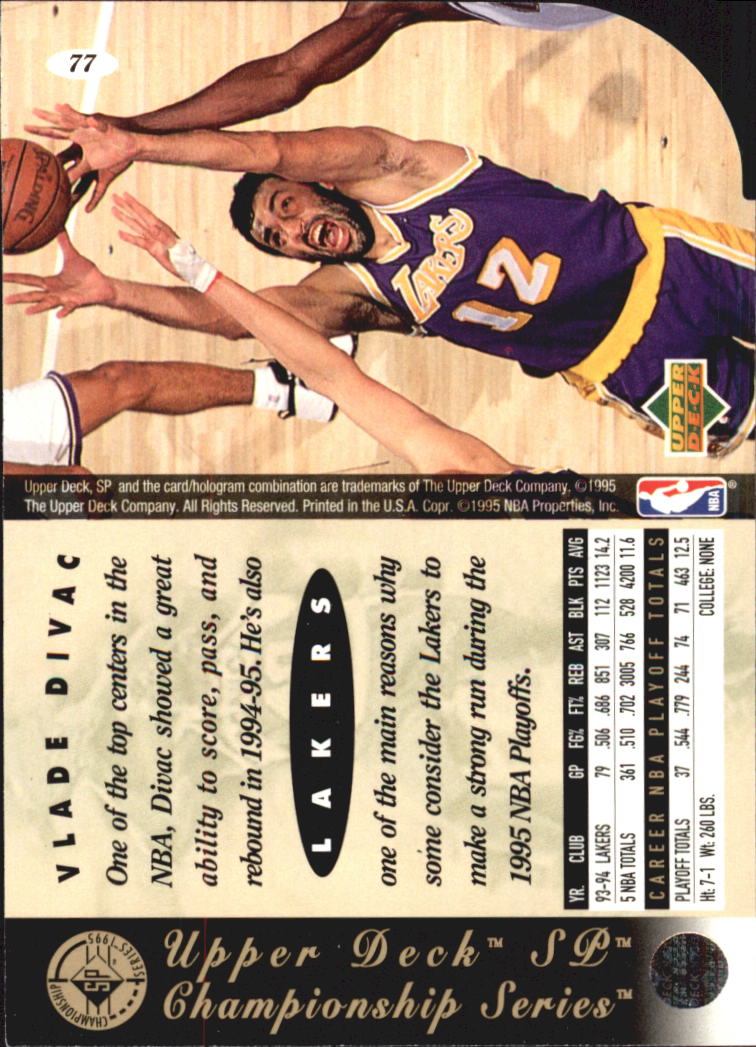 1994-95 SP Basketball Championship Die Cuts Singles - You Choose - Picture 92 of 191