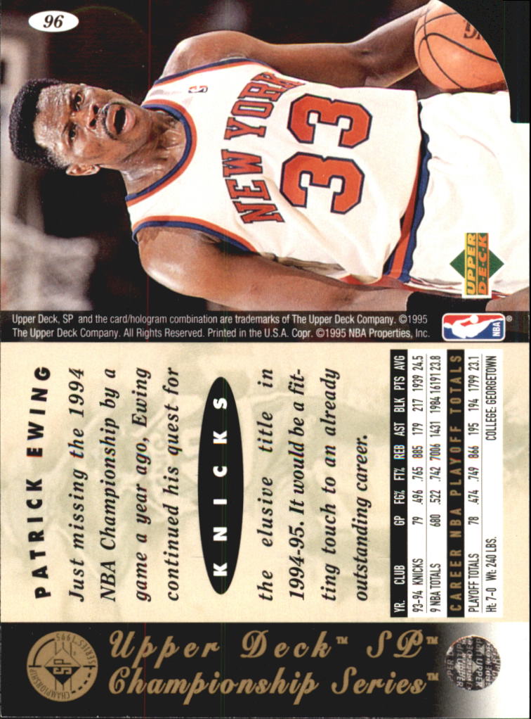 1994-95 SP Basketball Championship Die Cuts Singles - You Choose - Picture 126 of 191