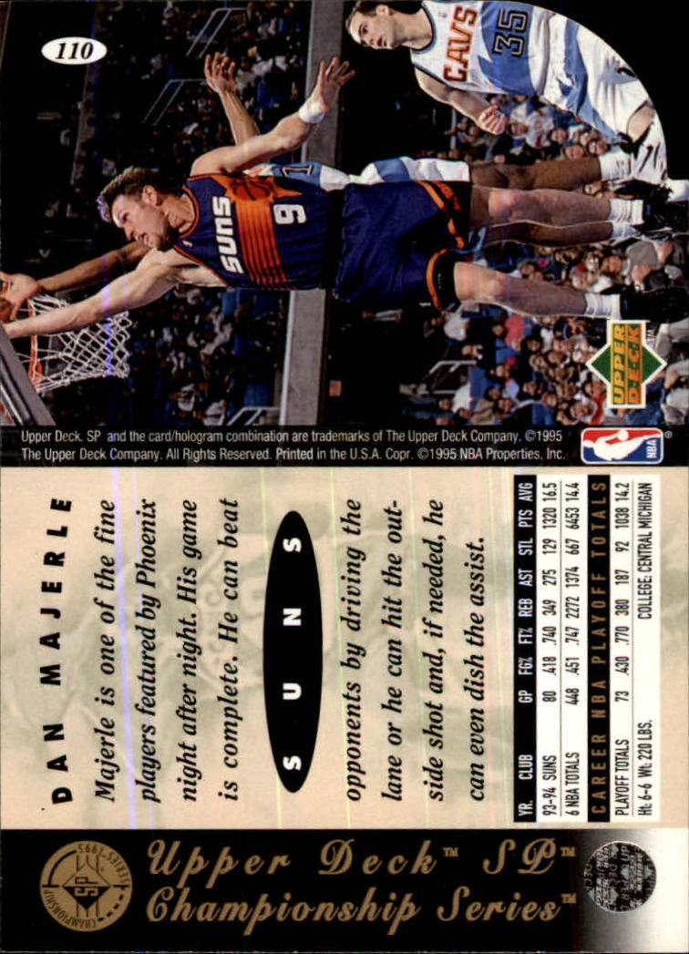 1994-95 SP Championship Die Cuts #110 Dan Majerle back image
