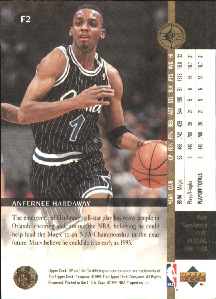 1994-95 SP Championship Future Playoff Heroes #F2 Anfernee Hardaway back image