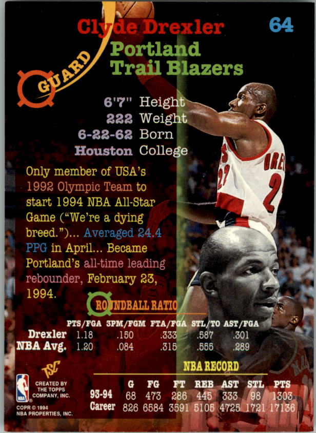 Clyde Drexler cards (1989-2022) Blazers Rockets - You Choose - Picture 50 of 162