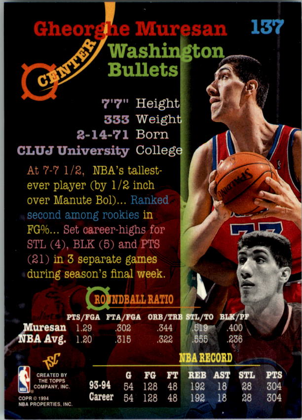 Sports Card Back