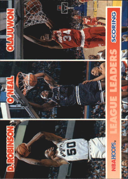 1994-95 Hoops #257 David Robinson LL/Shaquille O'Neal/Hakeem Olajuwon