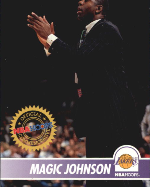 1994-95 Hoops #296 Magic Johnson COMM
