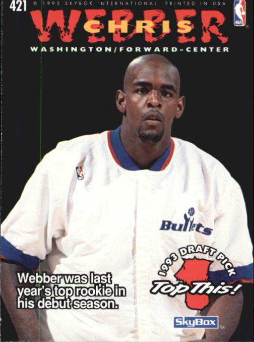 1994-95 Hoops #421 Glenn Robinson TOP/Chris Webber back image