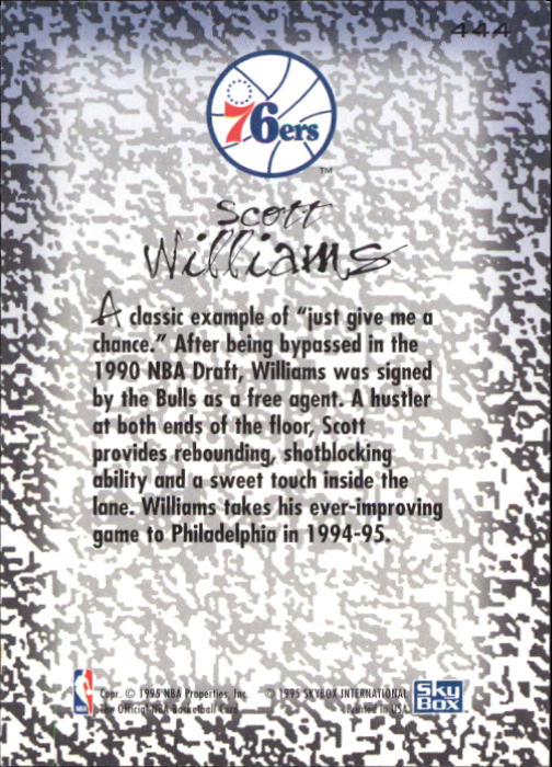 1994-95 Hoops #444 Scott Williams GM back image