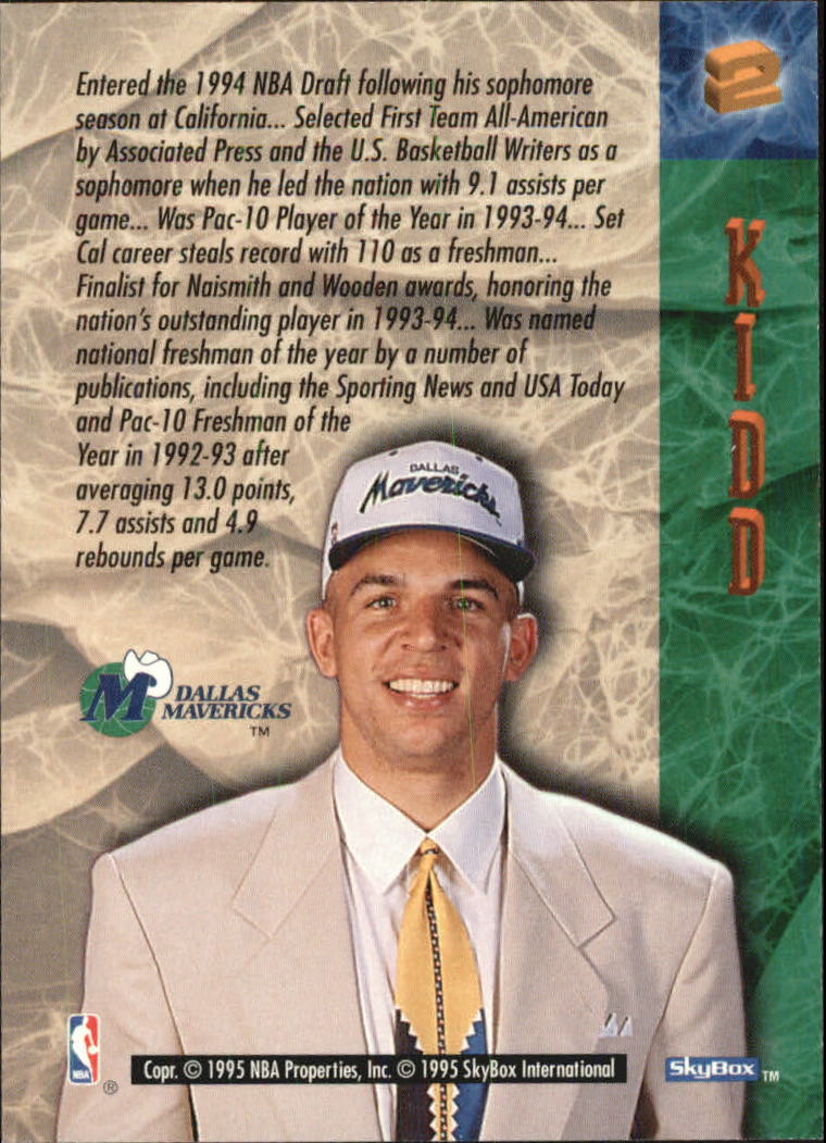 1994-95 Hoops Draft Redemption #2 Jason Kidd back image