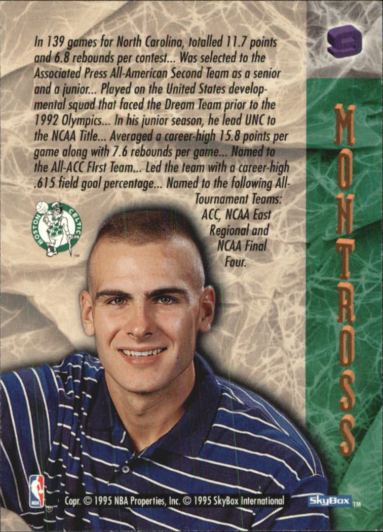 1994-95 Hoops Draft Redemption #9 Eric Montross back image