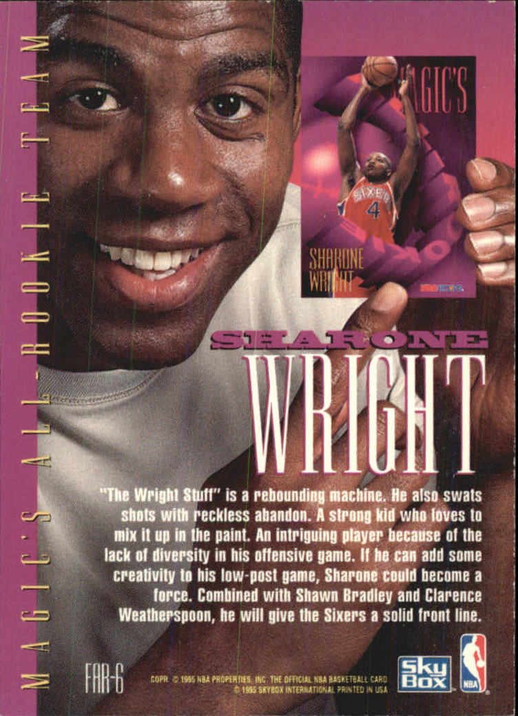1994-95 Hoops Magic's All-Rookies Foil-Tech #FAR6 Sharone Wright back image
