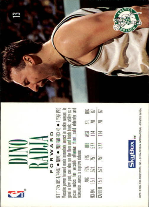 1994-95 SkyBox Premium #12 Xavier McDaniel back image