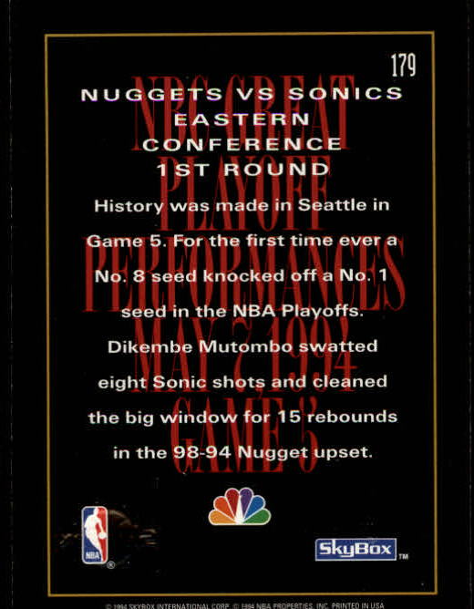 B3737- 1994-95 SkyBox Premium Bk #s 1-270 +Rookies -You Pick- 15+ FREE US SHIP - Picture 281 of 403