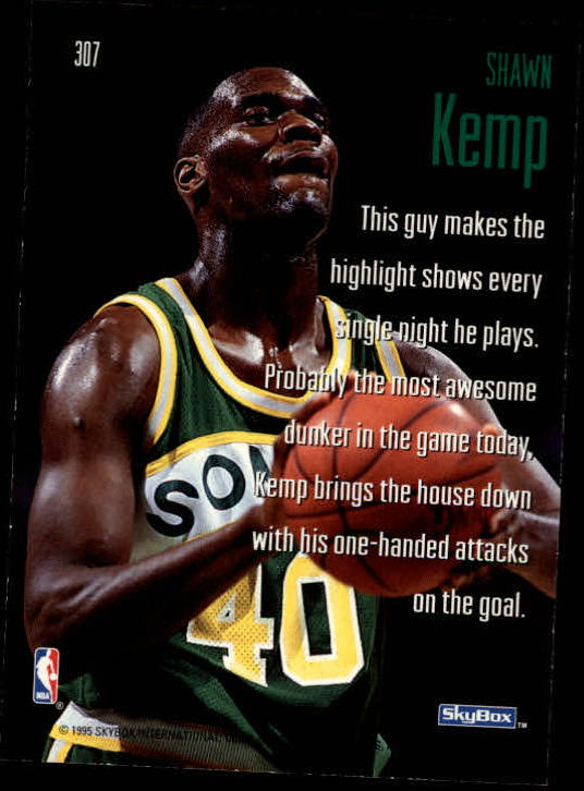 1994-95 SkyBox Premium #307 Shawn Kemp SSL back image