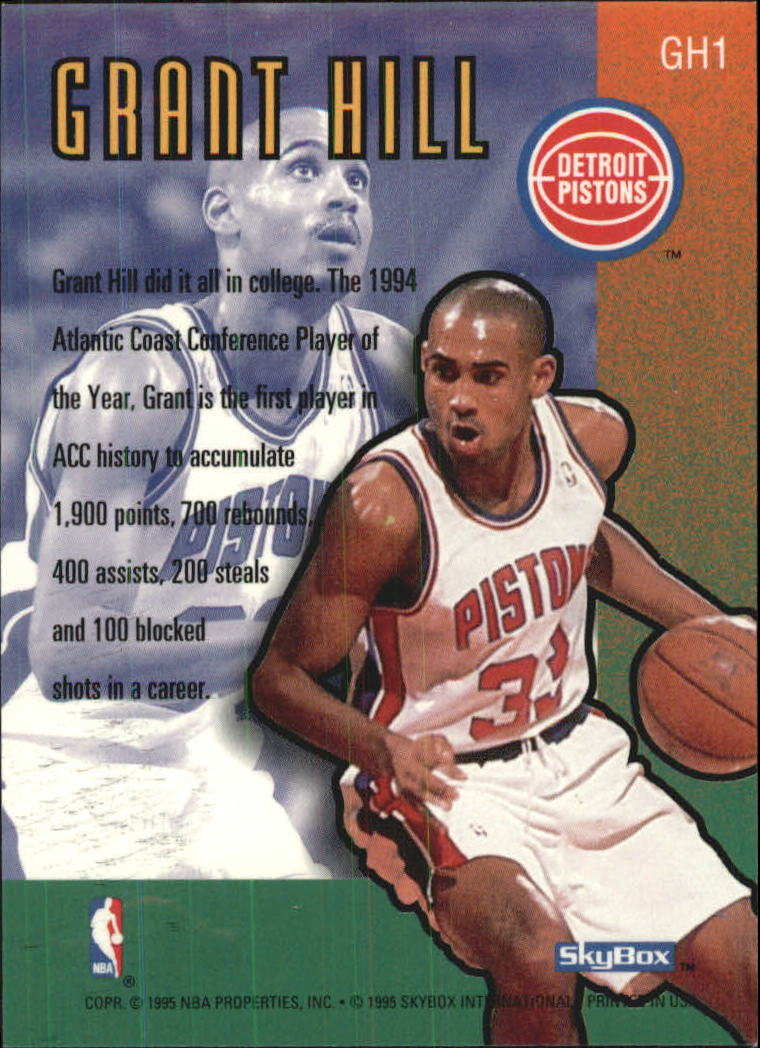 Grant Hill Card 1995-96 SkyBox Premium Standouts Hobby #SH6 –