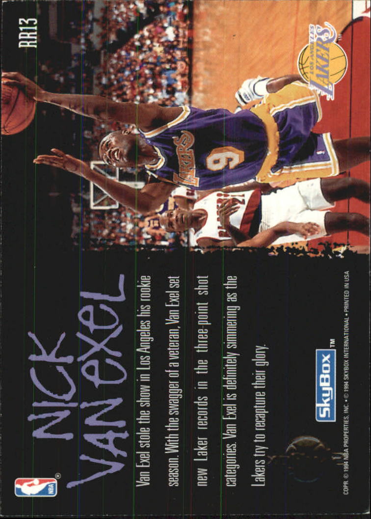 1994-95 SkyBox Premium Ragin' Rookies #RR13 Nick Van Exel back image