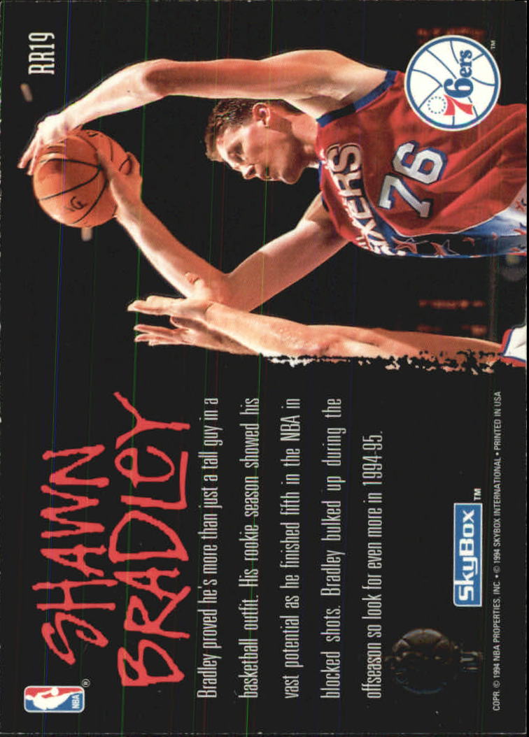 1994-95 SkyBox Premium Ragin' Rookies #RR19 Shawn Bradley back image