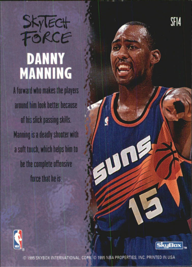 1994-95 SkyBox Premium SkyTech Force #SF14 Danny Manning back image
