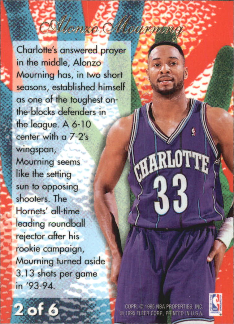 1994-95 Flair Rejectors #2 Alonzo Mourning back image